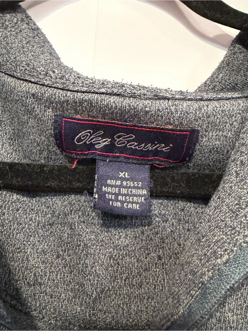 Oleg Cassini Men's Dark Gray Zip-Front Polo Sweater